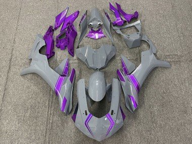 Acentos En Gris Nardo & Morado 2015-2019 R1 Carenados Moto