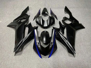 Acentos En Negro Mate & Azul 2017-2021 R6 Carenados Moto