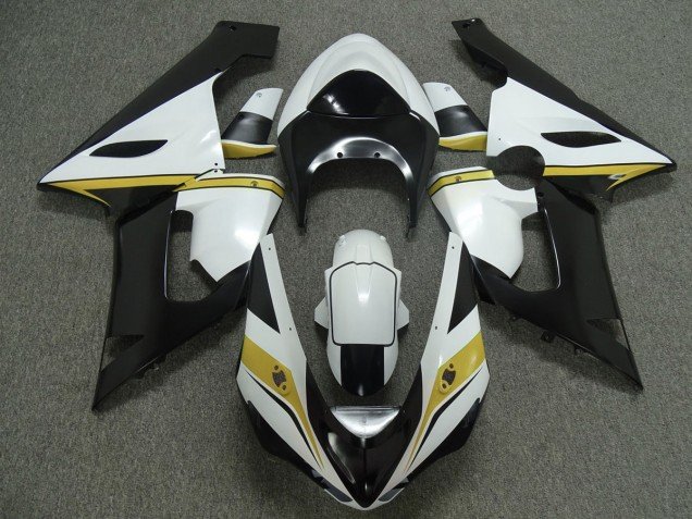 Amarillo Blanco & Negro 2005-2006 ZX6R Carenados Moto