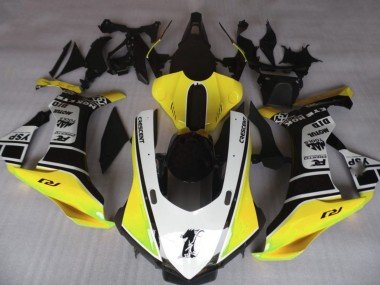 Amarillo Brillante & Blanco 2015-2019 R1 Carenados Moto