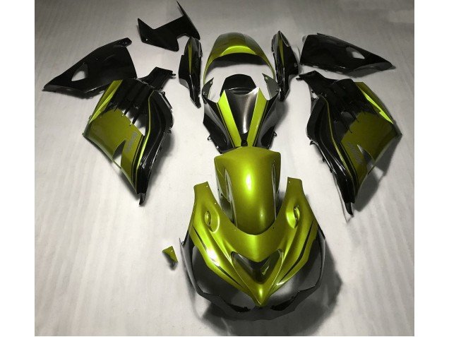 Amarillo Brillante & Negro 2012-2021 ZX14R Carenados Moto