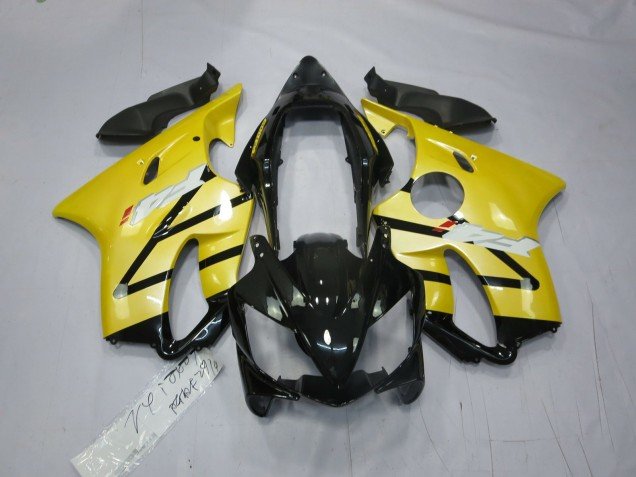 Amarillo Perla Negro Brillo 2004-2007 CBR600 F4i Carenados Moto