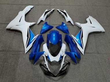 Azul & Blanco 2011-2024 GSXR 600-750 Carenados Moto