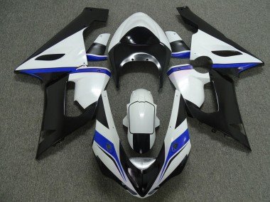 Azul Blanco & Negro 2005-2006 ZX6R Carenados Moto