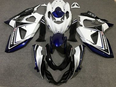 Azul Blanco & Negro 2009-2016 GSXR 1000 Carenados Moto