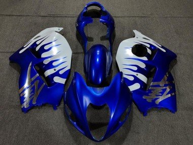 Azul Brillante & Blanco 1997-2007 GSXR 1300 Carenados Moto