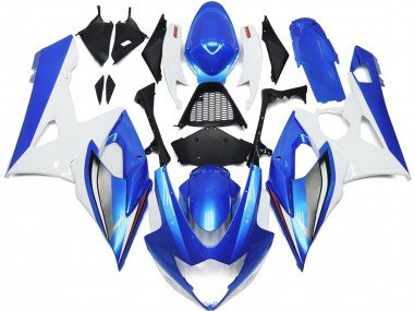 Azul Brillante & Blanco 2005-2006 GSXR 1000 Carenados Moto
