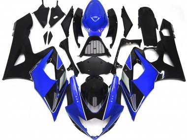 Azul Brillante & Negro 2005-2006 GSXR 1000 Carenados Moto