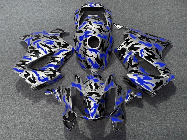 Azul Camuflaje 2002-2012 VFR800 Carenados Moto