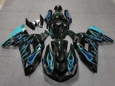 Azul Claro Llama 2006-2011 ZX14R Carenados Moto
