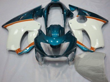 Azul Claro & Naranja 1999-2000 CBR600 F4 Carenados Moto