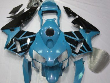 Azul Claro & Negro Brillante 2003-2004 CBR600RR Carenados Moto