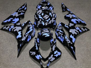 Azul & Gris Camuflaje 2007-2008 CBR600RR Carenados Moto