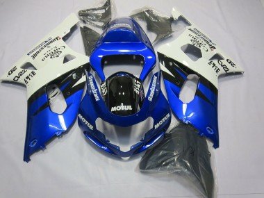 Azul & Negro 2001-2003 GSXR 600-750 Carenados Moto