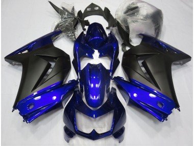 Azul & Negro Mate 2008-2012 Ninja 250 Carenados Moto
