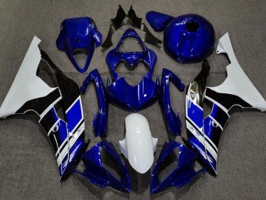 Azul Oscuro & Blanco Personalizado 2008-2016 R6 Carenados Moto