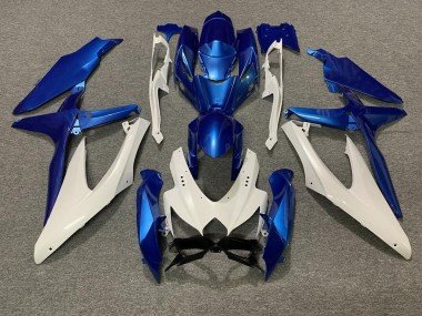 Azul Perla & Blanco 2008-2010 GSXR 600-750 Carenados Moto