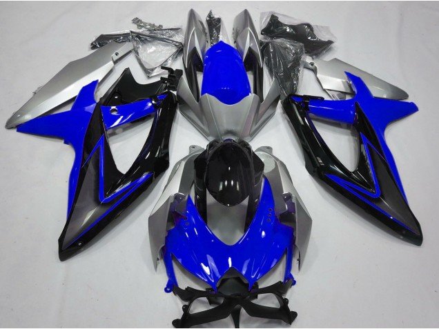 Azul & Plata 2008-2010 GSXR 600-750 Carenados Moto