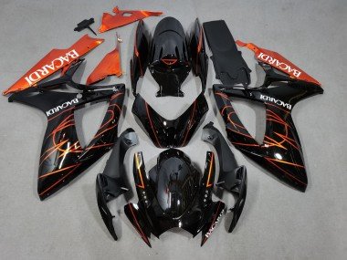 Bacardi Negro & Naranja 2006-2007 GSXR 600-750 Carenados Moto