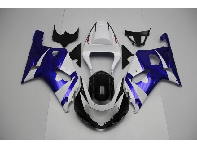 Blanco & Azul 2001-2003 GSXR 600-750 Carenados Moto