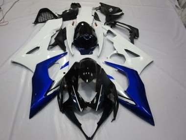 Blanco & Azul 2005-2006 GSXR 1000 Carenados Moto
