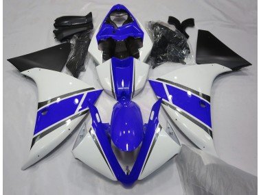 Blanco Brillante & Azul 2009-2011 R1 Carenados Moto