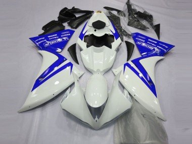 Blanco Brillante & Azul 2012-2014 R1 Carenados Moto
