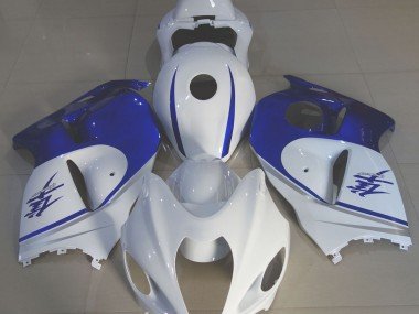 Blanco Brillante & Azul Intenso 1997-2007 GSXR 1300 Carenados Moto