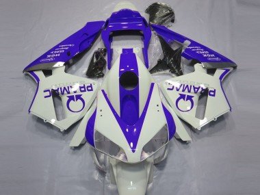 Blanco Brillante & Azul Pramac 2003-2004 CBR600RR Carenados Moto