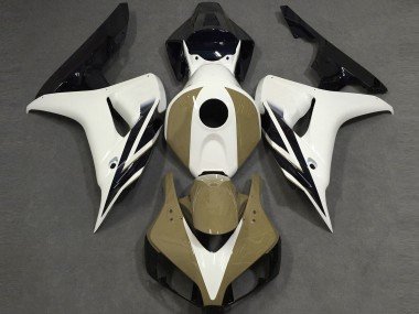 Blanco Brillante Bronceado Negro 2006-2007 CBR1000RR Carenados Moto