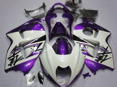 Blanco Brillante & Morado 1997-2007 GSXR 1300 Carenados Moto
