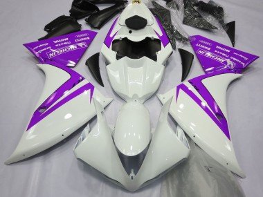 Blanco Brillante & Morado 2012-2014 R1 Carenados Moto