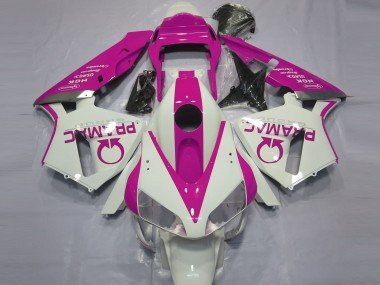 Blanco Brillante & Rosa Pramac 2003-2004 CBR600RR Carenados Moto