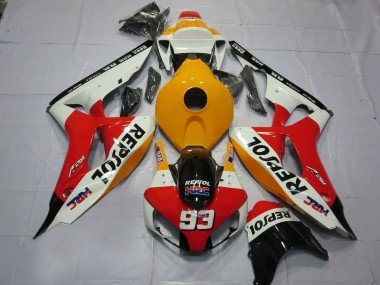 Blanco Naranja Claro Repsol 2006-2007 CBR1000RR Carenados Moto