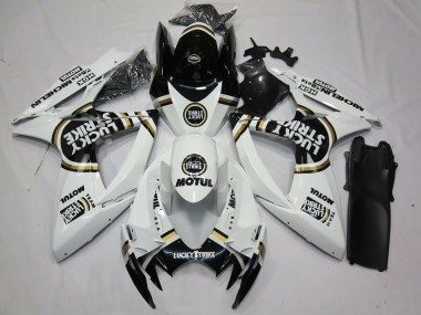 Blanco & Negro Lucky Strike 2006-2007 GSXR 600-750 Carenados Moto