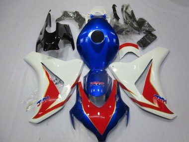 Blanco Rojo & Azul Profundo 2008-2011 CBR1000RR Carenados Moto