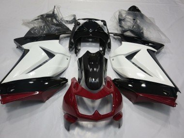 Blanco Rojo & Negro 2008-2012 Ninja 250 Carenados Moto