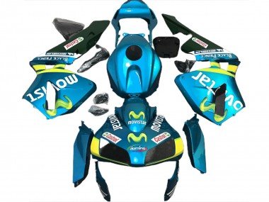 Celeste Movistar 2003-2004 CBR600RR Carenados Moto