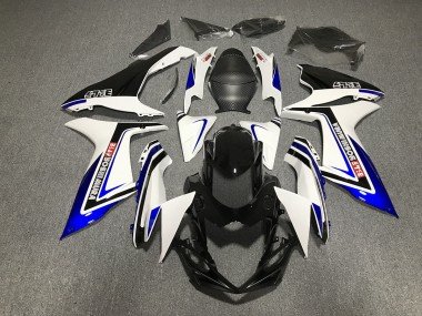 Escritura Azul En Blanco & Negro 2011-2024 GSXR 600-750 Carenados Moto