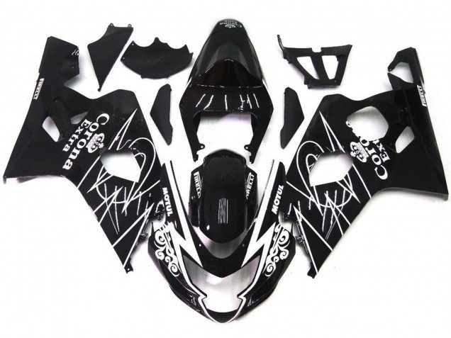 Estilo Negro Brillante Corona 2004-2005 GSXR 600-750 Carenados Moto