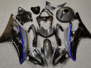 Fibra De Carbono & Azul 2008-2016 R6 Carenados Moto