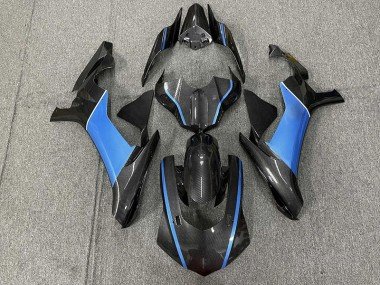 Fibra De Carbono & Azul Claro 2015-2019 R1 Carenados Moto
