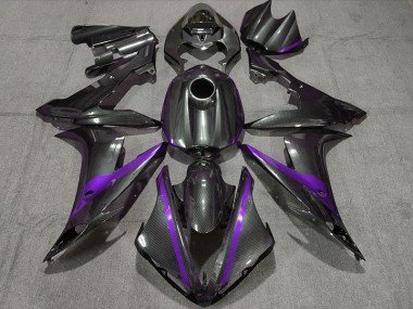 Fibra De Carbono Estilo W Púrpura 2004-2006 R1 Carenados Moto