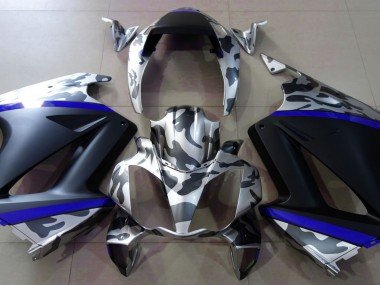 Gris Camuflaje & Azul 2002-2012 VFR800 Carenados Moto