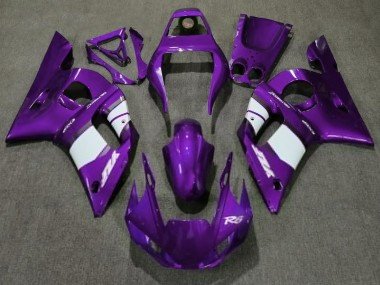 Morado Intenso & Blanco 1998-2002 R6 Carenados Moto
