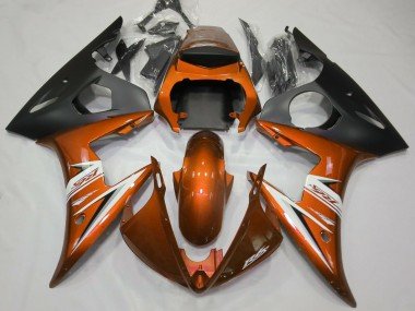 Naranja Brillante & Blanco 2003-2004 R6 Carenados Moto