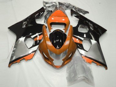 Naranja Plata & Negro 2004-2005 GSXR 600-750 Carenados Moto