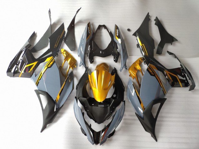 Nardo Gris & Dorado 2018-2023 Ninja 400 Carenados Moto
