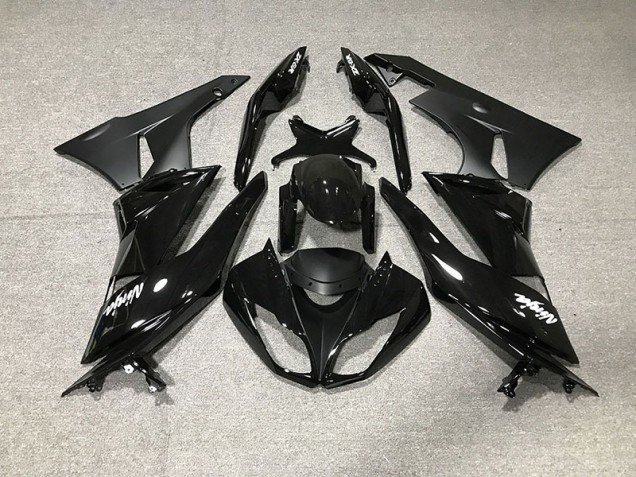 Negro Brillante 2009-2012 ZX6R Carenados Moto
