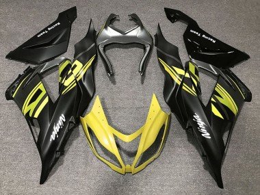 Negro Brillante & Amarillo 2013-2018 ZX6R Carenados Moto